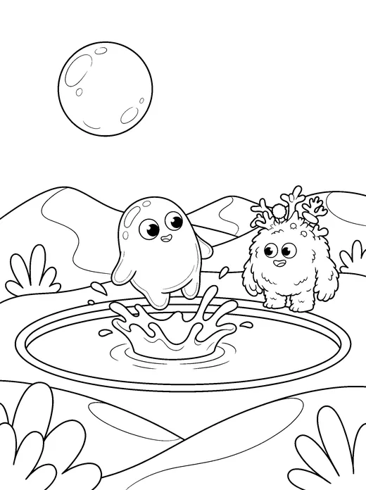 The Leap into the Moon Water